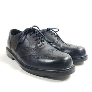 Nunn Bush Mens Size 10 Black Leather Wingtip Dress Shoes
